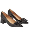 Lk Bennett Womens Bla-black Tia Buckle Patent-leather Courts In Black
