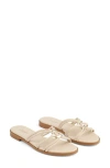 Lk Bennett Tianey Tubular Strap Slide Sandal In Cream