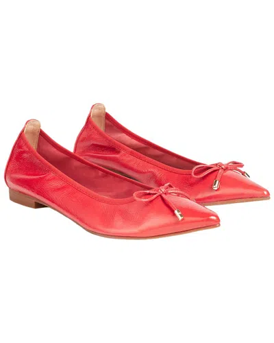 Lk Bennett Tilly Crinkled Patent Flats In Pink