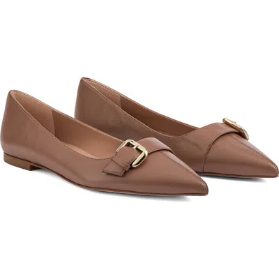 Lk Bennett Tory Oloid Pointed Toe Flat In Tau-taupe