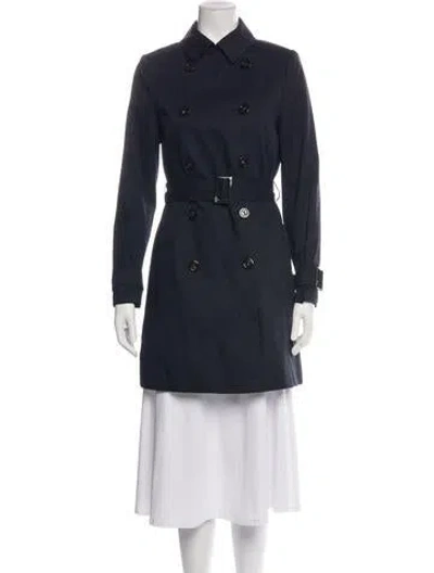 Pre-owned Lk Bennett Trench Coat In Blue
