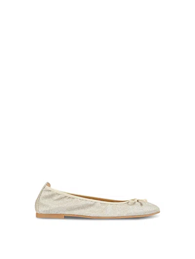 Lk Bennett Trilly Glitter Ballerina Pumps In Gold