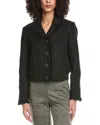 Lk Bennett Tweed Jacket In Black