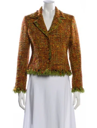 Pre-owned Lk Bennett Tweed Pattern Blazer In Multi