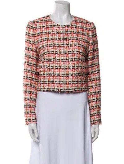 Pre-owned Lk Bennett Tweed Pattern Evening Jacket In Multi