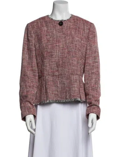 Pre-owned Lk Bennett Tweed Pattern Evening Jacket In Multi