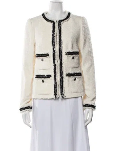 Pre-owned Lk Bennett Tweed Pattern Jacket In Neutrals