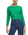 Lk Bennett Vanessa Cardigan In Green