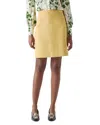 Lk Bennett Womens Varley Tweed-textured Cotton-blend Mini Skirt Yel-buttercup In Yellow
