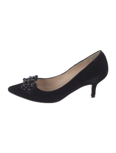 Pre-owned Lk Bennett Velvet Bow Accents Pumps In Multi