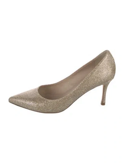 Pre-owned Lk Bennett Vintage Glitter Pumps In Gold