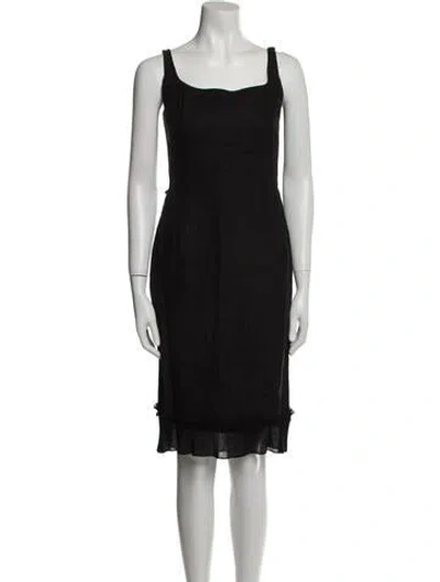 Pre-owned Lk Bennett Vintage Midi Length Dress In Black