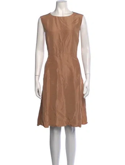 Pre-owned Lk Bennett Vintage Midi Length Dress In Neutrals