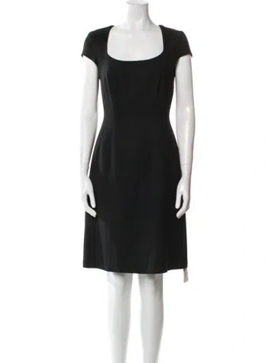 Pre-owned Lk Bennett Virgin Wool Knee-length Dress In Black