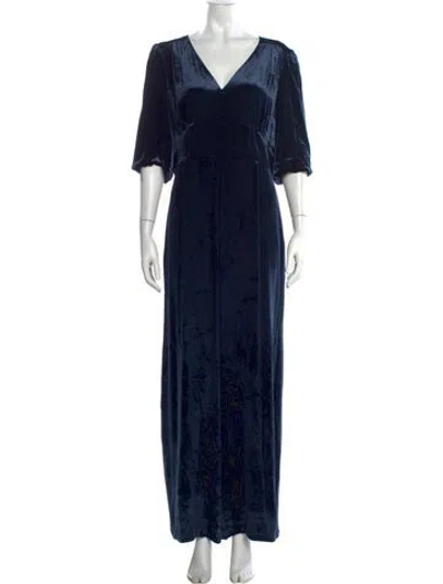 Pre-owned Lk Bennett V-neck Jumpsuit In Blue
