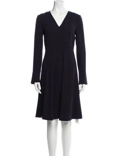 Pre-owned Lk Bennett V-neck Knee-length Dress In Black