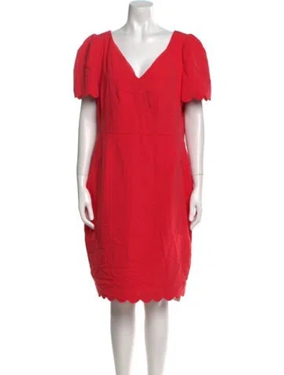 Pre-owned Lk Bennett V-neck Knee-length Dress In Pink