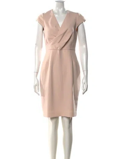 Pre-owned Lk Bennett V-neck Knee-length Dress In Pink
