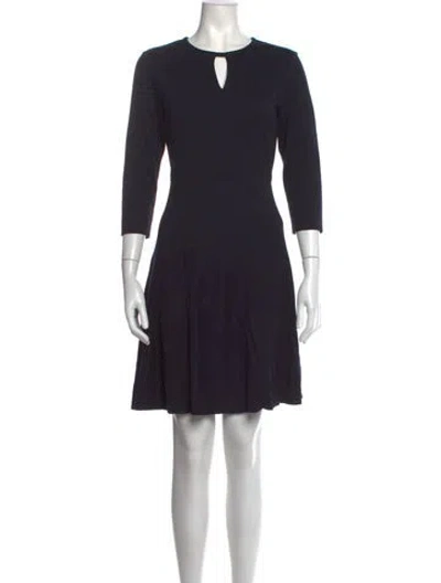 Pre-owned Lk Bennett V-neck Mini Dress In Black