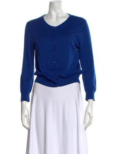 Pre-owned Lk Bennett V-neck Sweater In Blue