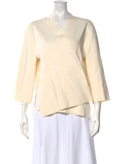 Pre-owned Lk Bennett V-neck Sweater In Neutral