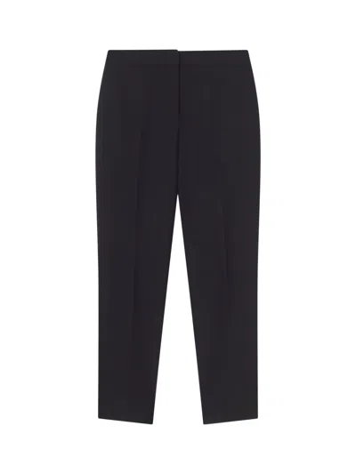 Lk Bennett Wiley Recycled Crepe Slim-cut Trousers In Black