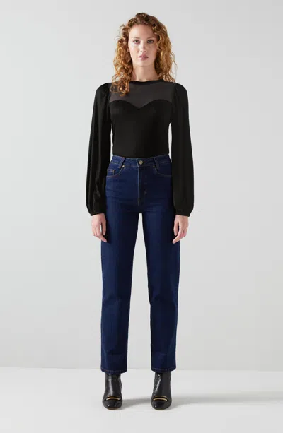 Lk Bennett Wilma Jersey Tops In Black