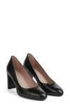 Lk Bennett Winola Mock-croc Leather Courts In Black