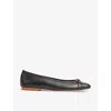 Lk Bennett Womens Bla-black Brielle Embellished Leather Ballet Flats