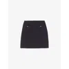 Lk Bennett Womens Bla-black Charlie A-line Tweed Mini Skirt In Bla-black