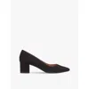 Lk Bennett Womens Bla-black Sloane Pointed-toe Suede Heeled Courts In Bla-black