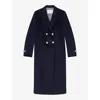 Lk Bennett Womens Blu-vy Mariner Double-breasted Wool Coat In Blu-navy