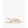 Lk Bennett Womens Cre-ecru Noa Criss-cross Woven Sandals In Cre-ecru