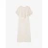 Lk Bennett Sadie Overlay Crepe Midi A-line Dress In Cre-ivory