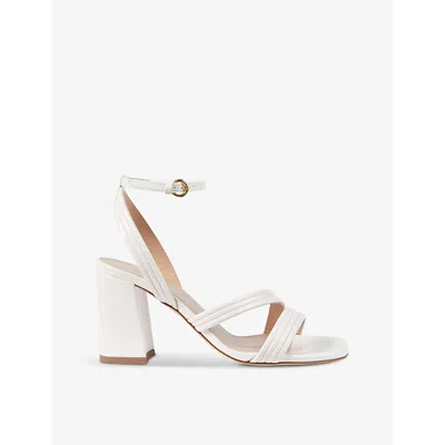 Lk Bennett Womens Cre-pearl Edita Block-heel Faux-leather Sandals