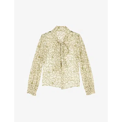 Lk Bennett Womens Mul-cream Penny Silk Blouse