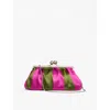 Lk Bennett Womens Mul-multi Lana Satin Clutch Bag In Mul-multi