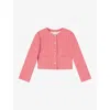 Lk Bennett Womens Pin-blush Allie Boxy-fit Tweed Cotton-blend Jacket In Pin-blush