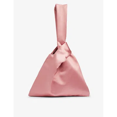 Lk Bennett Womens Pin-pink Taylor Loop-through Satin Handbag
