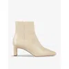 Lk Bennett Womens Tan-sand Margaux Heeled Leather Ankle Boots In Tan-sand