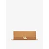 Lk Bennett Womens Aria Leather Clutch Bag Bei-trench In Bei-trench