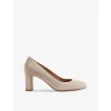 Lk Bennett Womens Bei-trench Winola Block-heel Suede Court Shoes In Bei-trench