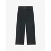 Lk Bennett Womens  Ami Wide-leg High-rise Denim Trousers In Bla-black