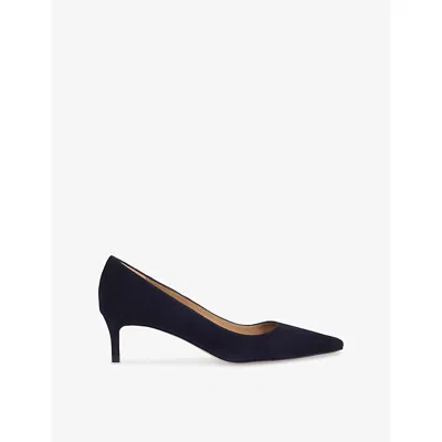 Lk Bennett Womens Bla-black Ava Suede Heeled Courts Eur 40 / 7 Uk
