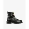 Lk Bennett Womens Bla-black Bennie Leather Ankle Boots Eur 35 / 2 Uk In Black