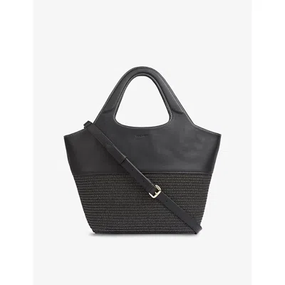 Lk Bennett Womens  Carly Raffia And Leather Cross-body Bag