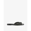 Lk Bennett Womens Bla-black Cora Leather Sandals Eur 37 / 4 Uk