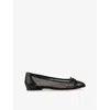 Lk Bennett Womens  Kara Mesh Ballet Pumps In Bla-black