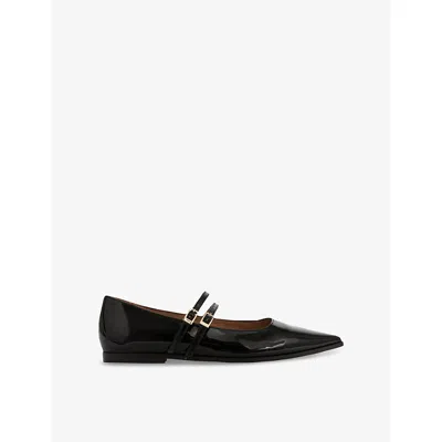Lk Bennett Womens Bla-black Lulu Patent-leather Flats Eur 38/5 Uk