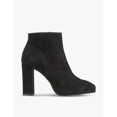 Lk Bennett Womens Bla-black Sibella Platform Suede Ankle Boots